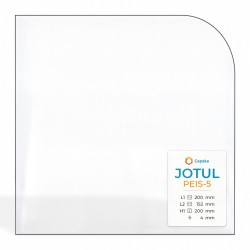 Vetro Jotul PEIS-5 - Vetro 1 angolo arrotondato Diritto per stufa a legna