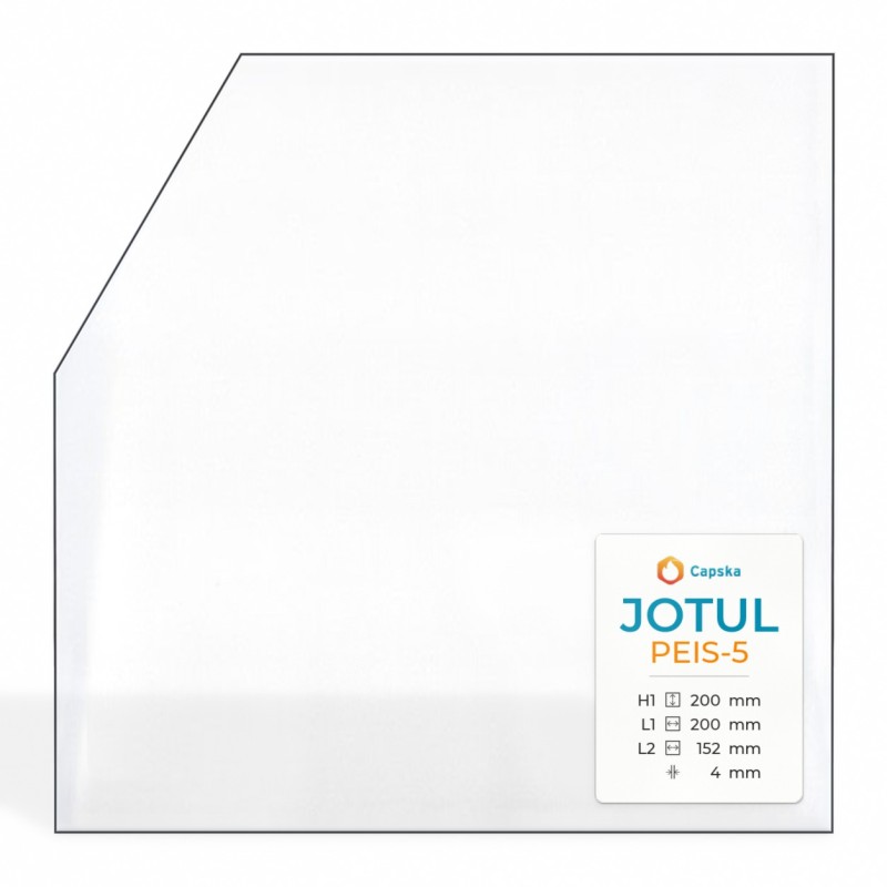 Vitre Jotul PEIS-5 - Verre 1 angle arrondi Côté gauche