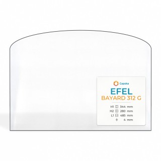 Efel BAYARD 312 G Glas - Rechteckiges Kaminglas