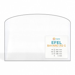 Efel BAYARD 312 G Glass - Arched rectangle glass panel for wood burning stove