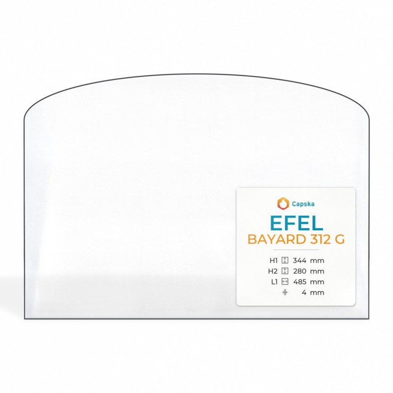 Efel BAYARD 312 G Glass Panel for Wood Burning Stove