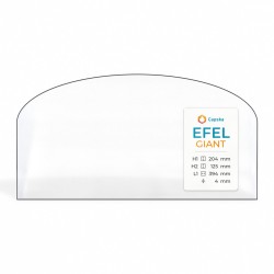 Vitre Efel GIANT - Verre Rectangle cintré pour poêle à bois