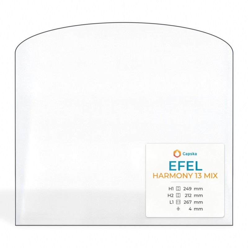 Efel HARMONY 13 MIX Glass Panel for Wood Burning Stove