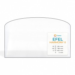 Vetro Efel HARMONY II - Vetro Rettangolo con arco per stufa a legna