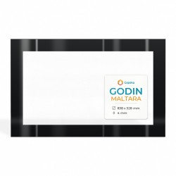 Godin MALTARA Glass - Rectangular Screen-printed glass panel for wood burning stove