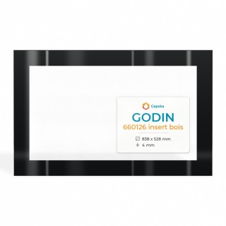 Godin 660126 INSERT BOIS Glass - Rectangular Screen-printed Panel
