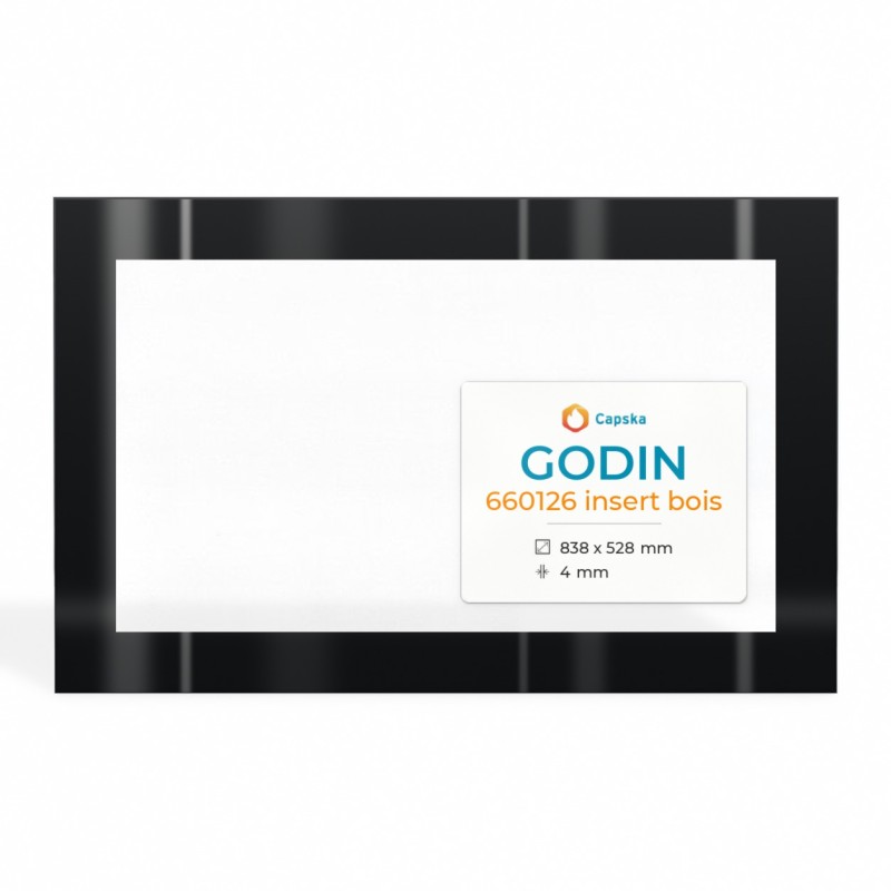 Godin 660126 INSERT BOIS Glass - Rectangular Screen-printed Panel