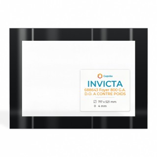 Vitre Invicta 688643 FOYER 800 G.A. D.O. - Verre Rectangle Sérigraphié