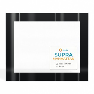 Supra MANHATTAN Glas - Rechteck Siebdruck Kaminglas für Kaminofen