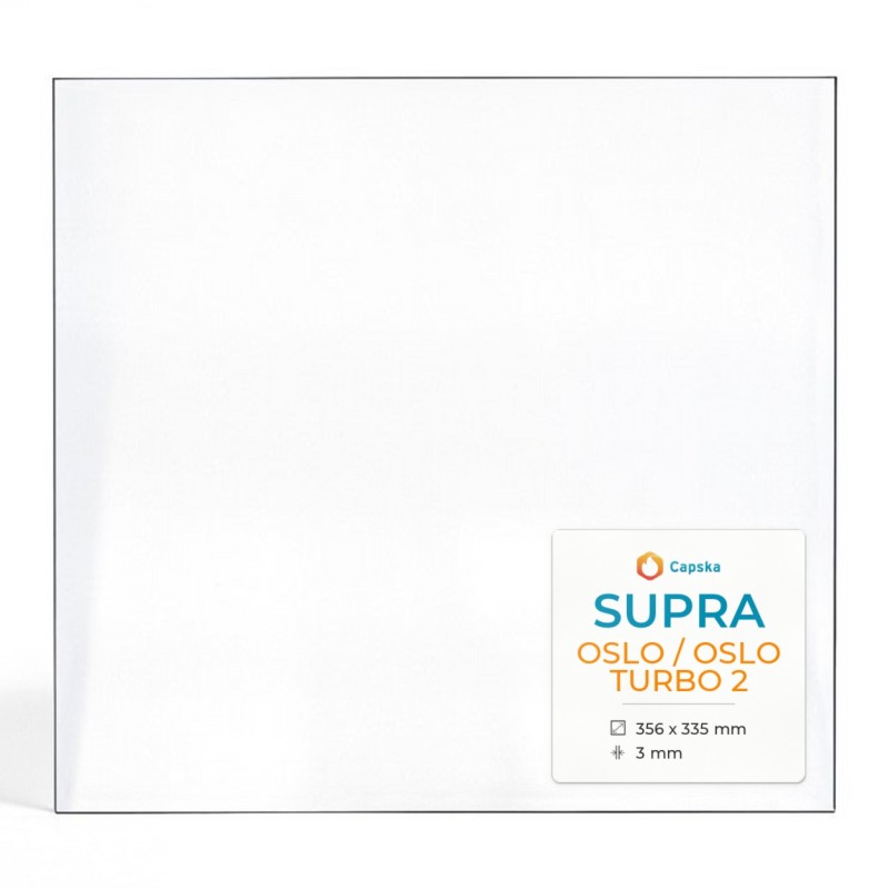 Supra OSLO / OSLO TURBO 2 Glas ohne Siebdruck - Rechteck Kaminglas