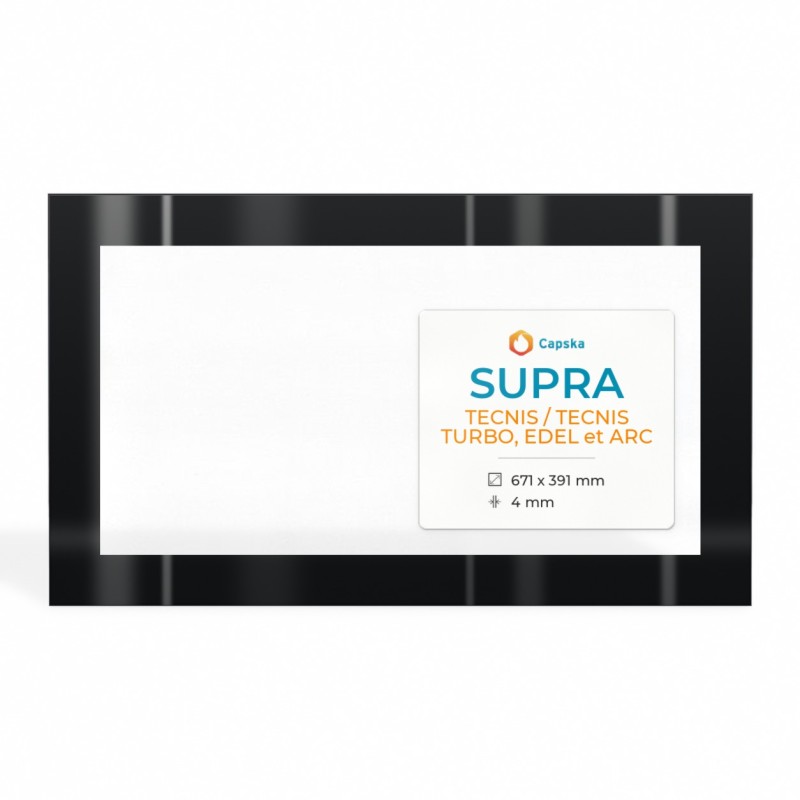 Vitre Supra TECNIS / TECNIS TURBO, EDEL ET ARC - Verre Rectangle Sérigraphié