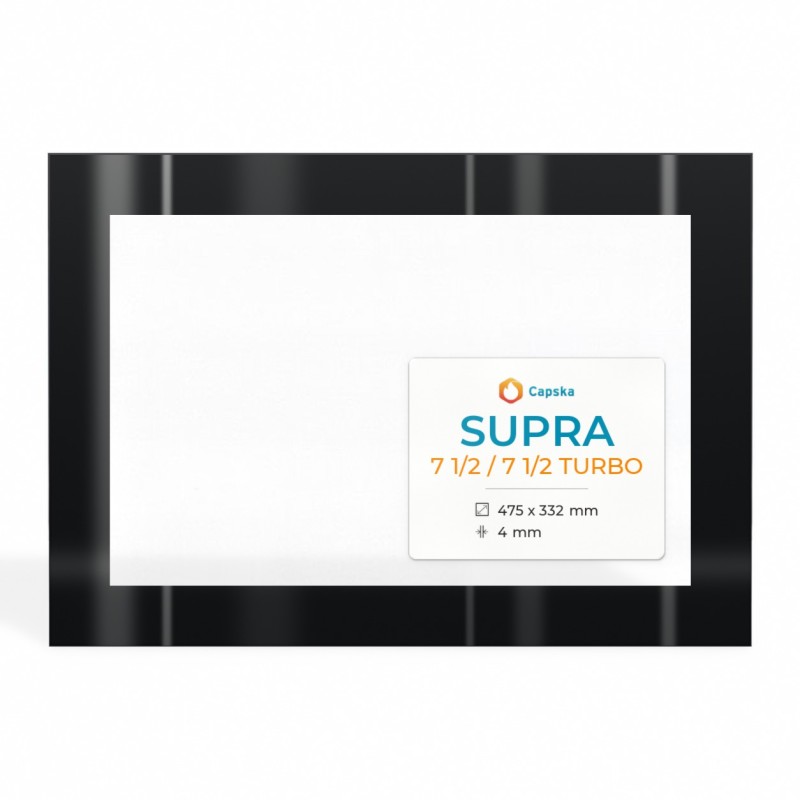 Vetro Supra 7 1/2 / 7 1/2 TURBO - Vetro Rettangolo Serigrafato per stufa a legna