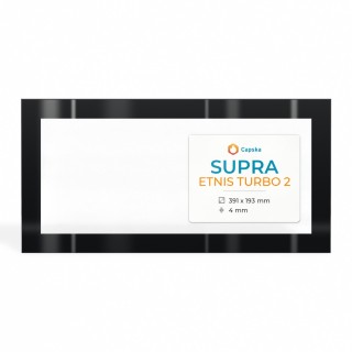 Vitre Supra ETNIS TURBO 2 - Verre Rectangle Sérigraphié pour poêle à bois
