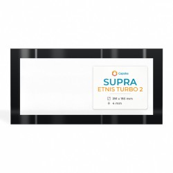Supra ETNIS TURBO 2 Glas - Rechteck Siebdruck Kaminglas für Kaminofen
