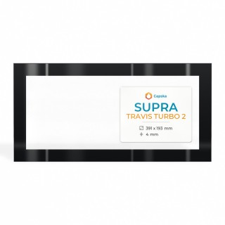 Vetro Supra TRAVIS TURBO 2 - Vetro Rettangolo Serigrafato per stufa a legna