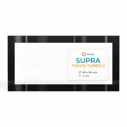 Supra TRAVIS TURBO 2 Glas - Rechteck Siebdruck Kaminglas für Kaminofen
