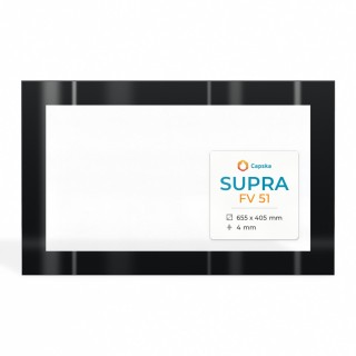 Supra FV 51 Glas - Rechteck Siebdruck Kaminglas