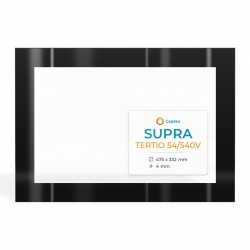 Vetro Supra TERTIO 54/540V - Vetro Rettangolo Serigrafato per inserto per caminetto
