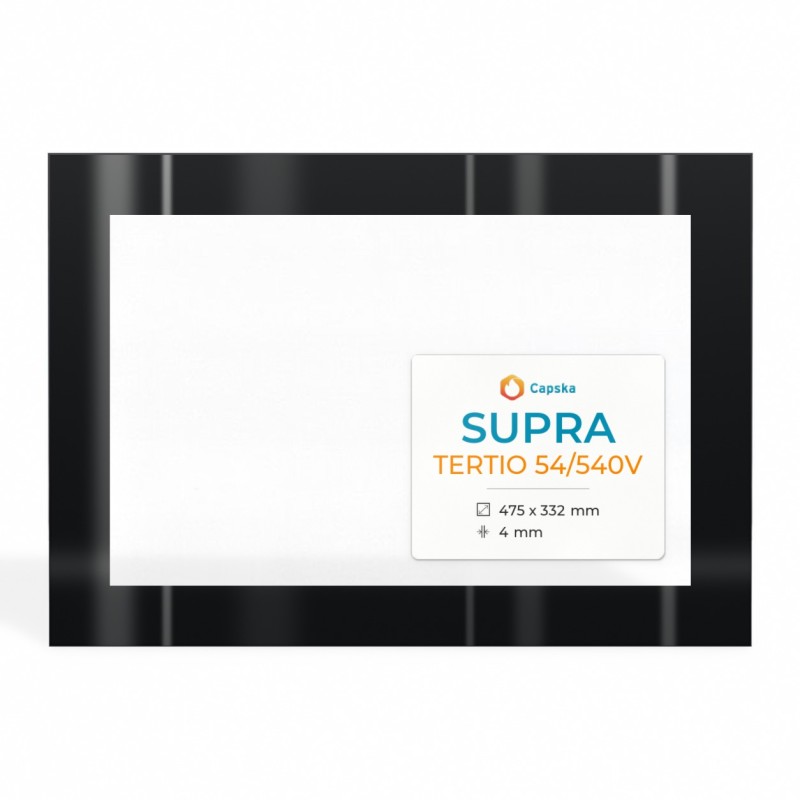 Supra TERTIO 54/540V Glas für Kaminofen - Rechteck Siebdruck