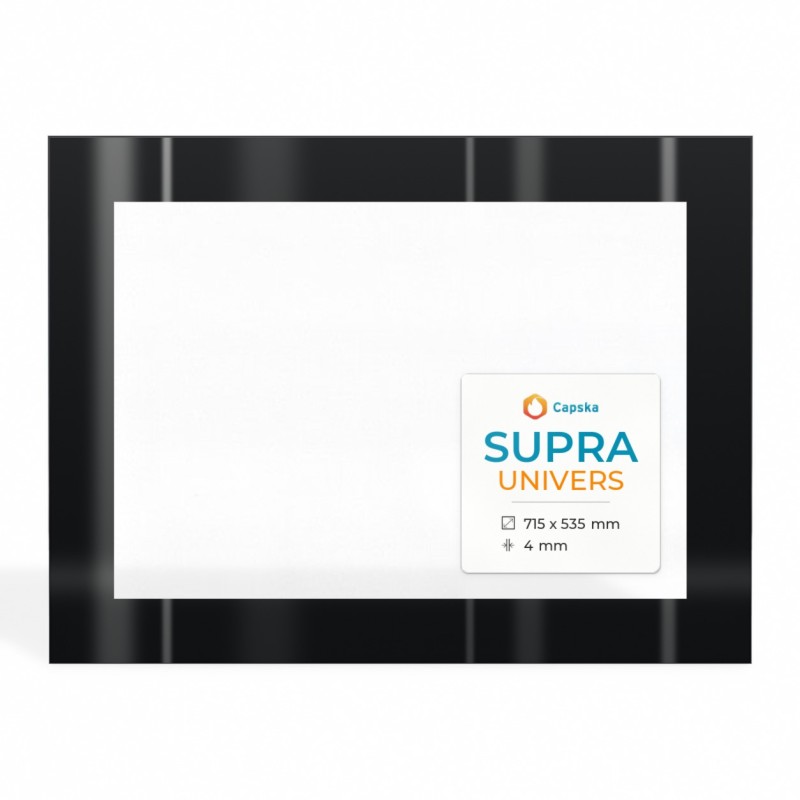 Supra UNIVERS Glas - Rechteck Siebdruck Kaminglas für Kaminofen