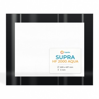 Supra HF 2000 AQUA Glas - Rechteck Siebdruck Kaminglas für Kaminofen
