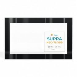 Vetro Supra NEO 76 16/9 - Vetro Rettangolo Serigrafato per inserto per caminetto