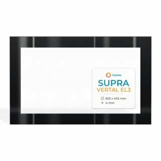 Vitre Supra VERTAL EL3 - Verre Rectangle Sérigraphié percé pour insert