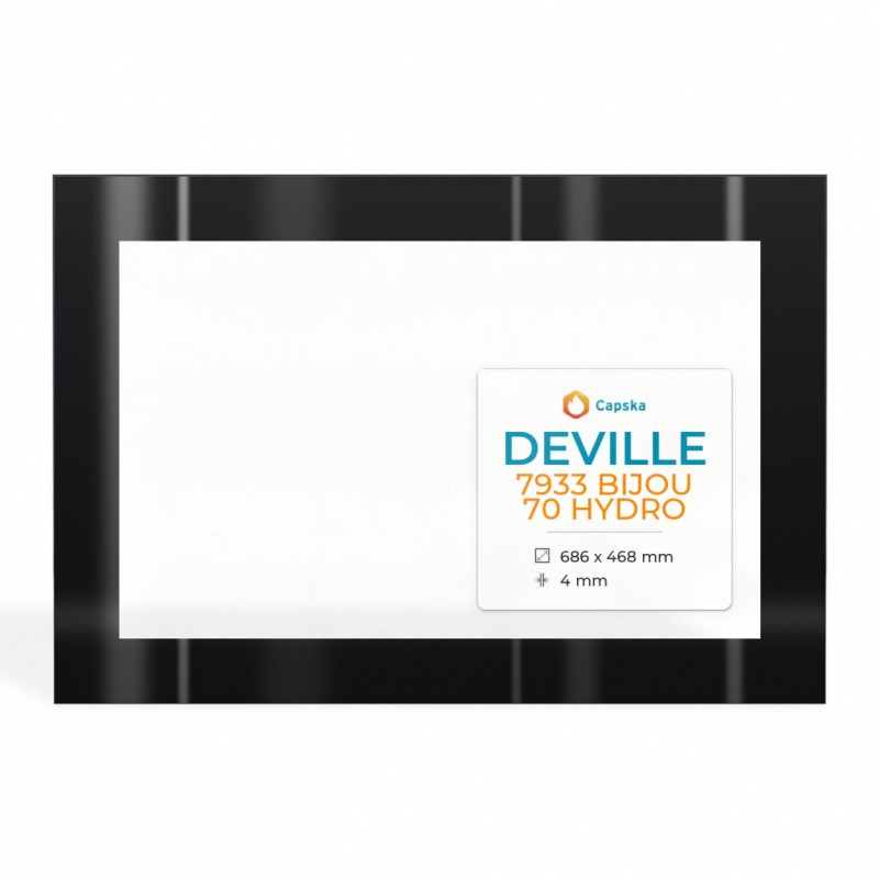 Deville 7933 BIJOU 70 HYDRO Glas - Rechteck Siebdruck Kaminglas