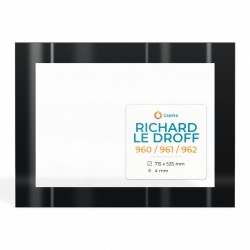 Richard Le Droff 960 / 961 / 962 Glas - Rechteck Siebdruck Kaminglas für Kaminofen