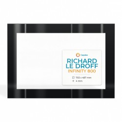 Richard Le Droff INFINITY 800 Glass - Rectangular Screen-printed glass panel for fireplace insert