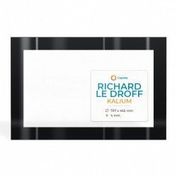 Richard Le Droff KALIUM Glas - Rechteck Siebdruck Kaminglas für Kaminofen