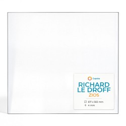 Vetro Richard Le Droff ZIOS (senza serigrafia) - Vetro Rettangolo per inserto per caminetto