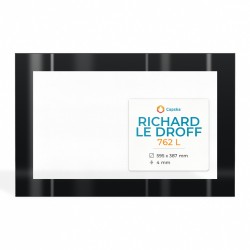 Richard Le Droff 762 L Glass - Rectangular Screen-printed glass panel for fireplace insert
