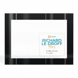 Richard Le Droff 772 L Glass - Rectangular Screen-printed glass panel for fireplace insert