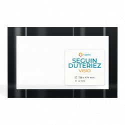 Seguin Duteriez VISIO 8 Glass - Rectangular Screen-printed glass panel for fireplace insert
