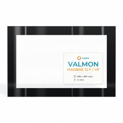 Vitre Valmon MARBRE 12 F / VF - Verre Rectangle Sérigraphié pour insert