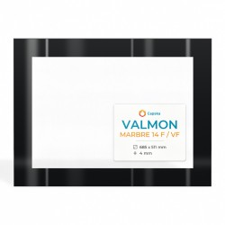 Valmon MARBRE 14 F / VF Glas - Rechteck Siebdruck Kaminglas für Kaminofen