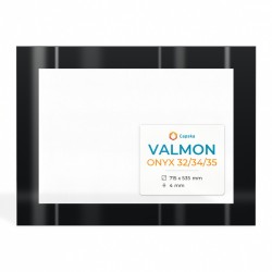 Valmon ONYX 32/34/35 Glass - Rectangular Screen-printed glass panel for fireplace insert