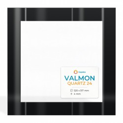 Vitre Valmon QUARTZ 24 - Verre Rectangle Sérigraphié pour insert