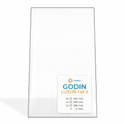 Godin LUXOR I ET II Glass - Isoceles trapezoid glass panel for wood burning stove