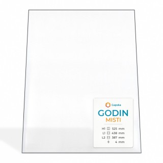 Godin MISTI Glass - Isoceles Trapezoid Panel for Wood Burning Stoves