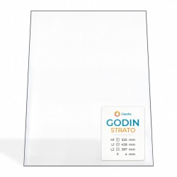 Vetro Godin STRATO - Vetro Trapezoidale isoscele per stufa a legna