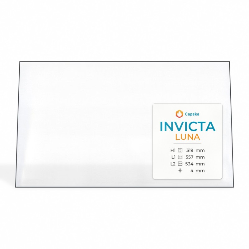 Vitre Invicta LUNA - Verre Trapèze isocèle pour poêle à bois