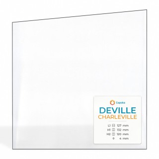 Vetro Deville CHARLEVILLE (trapezio grande) - Vetro Trapezio rettangolare per stufa a legna