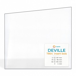 Deville 7864 INSERT BOIS Glas - Kaminglas für Kaminofen
