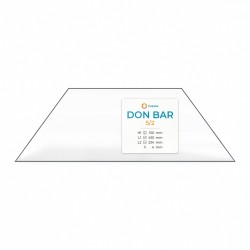 Don Bar 45327 Glas - Gleichschenkliges Trapez Kaminglas für Kaminofen