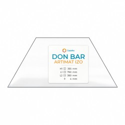 Vetro Don Bar ARTIMAT IZO - Vetro Trapezoidale isoscele per inserto per caminetto