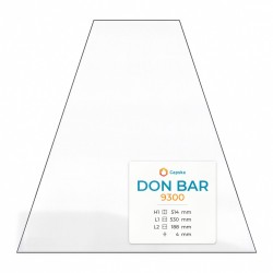 Vitre Don Bar 9300 - Verre Trapèze isocèle Latéral pour insert