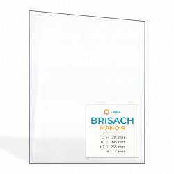 Vitre Brisach MANOIR - Verre Trapèze rectangle Côté gauche pour poêle à bois