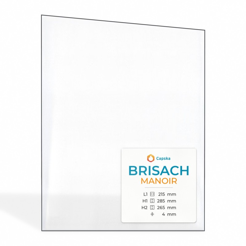 Vetro Brisach MANOIR - Trapezio Rettangolare Sinistro per Stufa a Legna